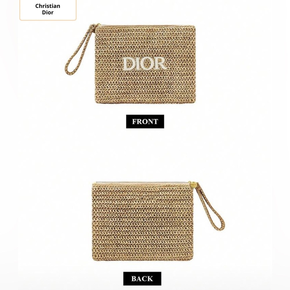🔆DIOR  summer Beige Woven Wristlet 2025 - Picture 6 of 8